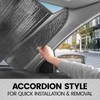 BDK Auto Sun Shade Black Flag Front Window Windshield Protector