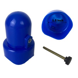 MSSVIGING Large Trampoline Enclosure Pole Caps with Screw-in Bolts, Only Fit for Pole 1.5 Inch Diameter, 6 Piece, Blue,Trampoline Pole Toppers | MSSVIGING