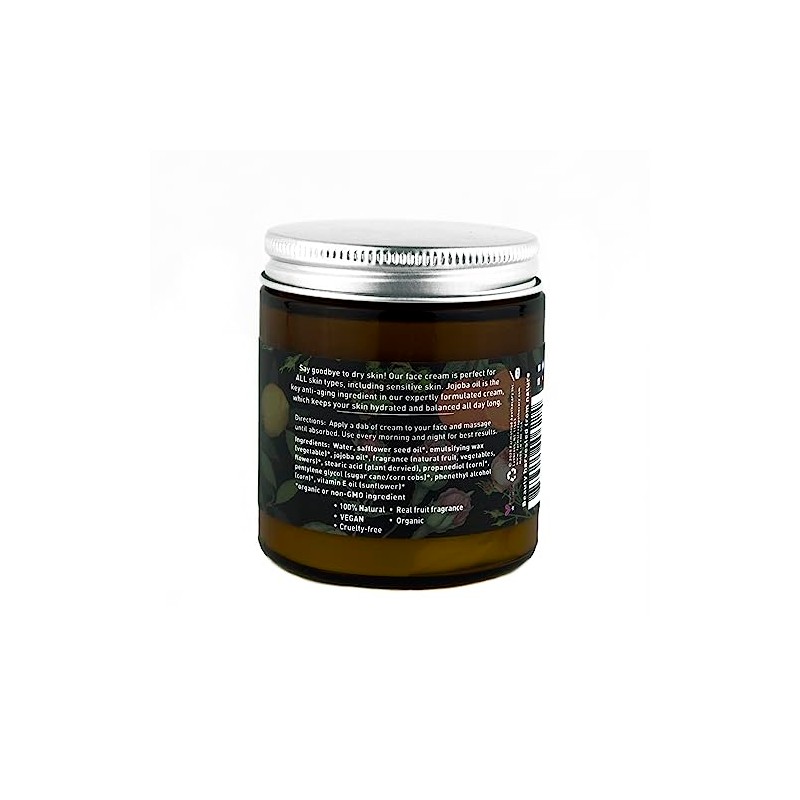 Farmstead Apothecary 100% Natural Anti-Aging Face Cream with Jojoba Oil,