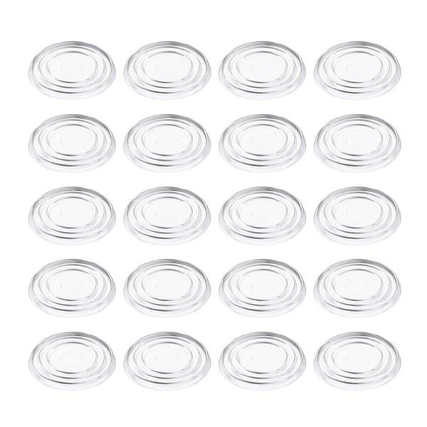 uxcell 60pcs Round Clear Rubber Glass Table Top Bumper Anti-Slip