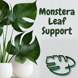 Monstera Leaf Plant Support | Soporte único y estético para plantas Monstera | Mantiene las plantas domesticadas y creciendo verticalmente | Fabricado en Estados Unidos (verde)