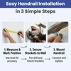 4FT Aluminum Handrail Kit for Indoor/Outdoor Stairs – (2–18 FT