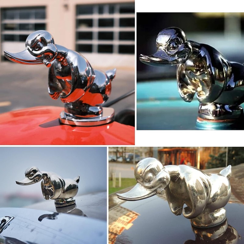 LATRAT Angry Duck Radiator Figure, Angry Duck Car Bonnet Ornament,