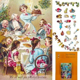 Wooden Jigsаw Puzzle for Adults - Uniquely Shaped Pieces - Made in The USA by FoxSmartBox - 205 Pieces - We All Wish You a Merry Christmas