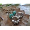 ♥ SPACER IM RING & HOWLITE STEINE ♥ einmalige Ohrringe