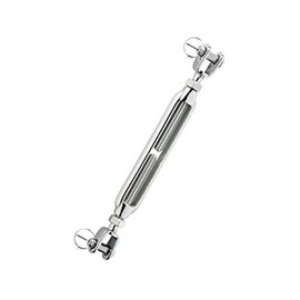 MarineNow 316 Stainless Steel Jaw Jaw Turnbuckle Open Body with Locking Nuts Choose Size (M5, M6, M8, M10, M12, M14) and Quantity (1, 2, 4 or 6 Pack) (6 mm, 02-Pack)