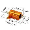 ETOPARS 2 Pcs 10W 100 Ohm 5% Aluminium Casing Wirewound