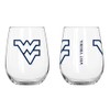 Logo Brands West Virginia 16oz Gameday Curved Beverage Glass