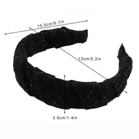 FWCXKK 4-Pack Wide Knitted Headband for Women,Yarn Headbands Knitted Crochet Hair Accessories Fluffy Headband Set