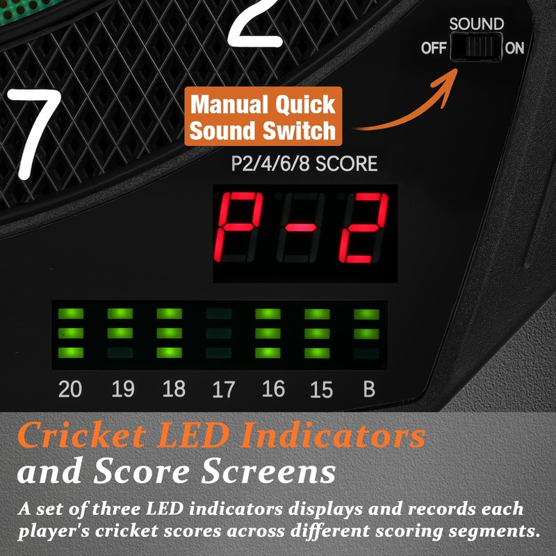 Electronic Dart Board, 35 Games and 580 Variants Electric Soft