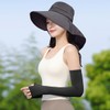 AOKUN 2pzs Sombrero para Sol Mujer y Mangas para Brazos,Gorro