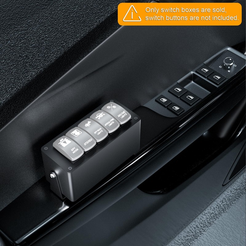Okerny Rocker/Toggle Switch Box - 5 Gang Switches Installation housing