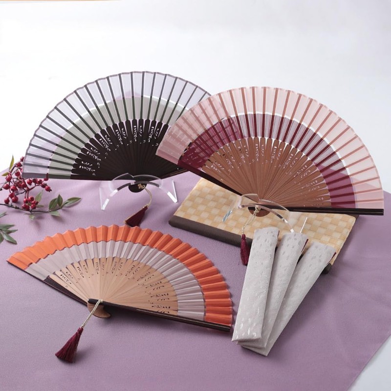 Osaka Choseido Folding Fan, Women's, Stylish, Business, Folding Fan Bag,