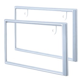 Seiwa IMP209 Car Exterior License Plate Frame Set, Chrome Plated, Resin, Set of 2, For Front and Rear Use, Exterior Items, For Cars, Light Vehicles, Compatible with Car Supplies