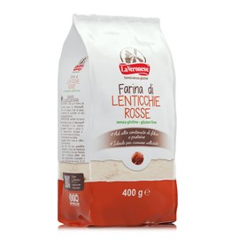 La Veronese | Farina di Lenticchie Rosse, Ideale per Vellutate e Creme, Ricette Dolci o Salate, Senza Glutine, Ricca di Proteine, Carboidrati e Sali Minerali, 400g