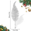 Suloli Silver Feather Christmas Tree Decorations - 10PCS Clip On,