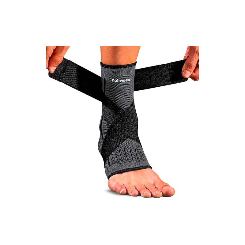 NativoDex Ankle Brace - Adjustable Ankle Support for Plantar Fasciitis