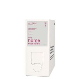 ATTITUDE Baby Laundry Detergent Liquid, EWG Verified, Safe for Baby Clothes, Infant and Newborn, Vegan and Naturally Derived Washing Soap, HE Compatible, Bulk Refill, 80 Loads, Unscented, 67.6 Fl Oz