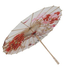 Chinese Oil Paper Umbrella Peony Pattern Classical Decorative DIY Painting Umbrella for Weeding Party Stage