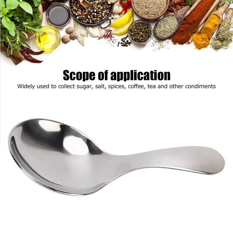 QANYEGN Stainless Steel Short Handle Spoon, Silver Short Handle Spoons,