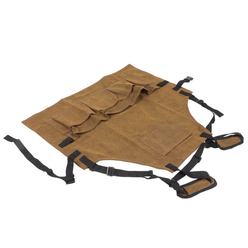 Woodworking Apron Thick Shoulder Pads Adjustable Strap Work Apron with