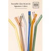 10 Pcs Reusable Glass Drinking Straws, Colorful and Durable Glass
