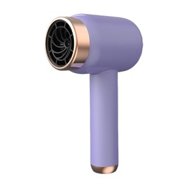 Battery Hair Dryer Battery Hair Dryer Rechargeable with USB Charging Cold Hot Wind Wireless Hair Dryer with Battery for Travel Camping (Purple)