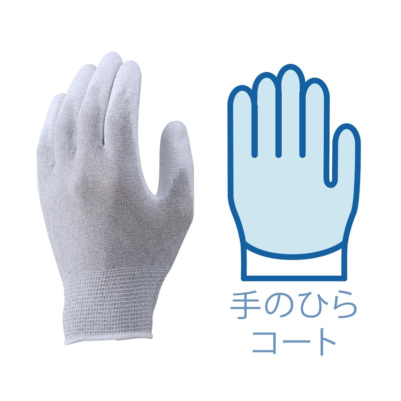 Showa Gloves [Anti-Static] A0622ESD Protective Palm Gloves, S Size, 1