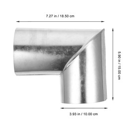 KICHOUSE Fireplace Stove Chimney Pipe Home Metal Flue Stove Pipe Chimney Flue Exhaust 90 Degree Chimney Extension for Management