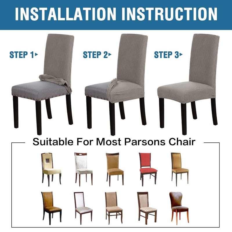 Smarcute Dining Chair Covers Stretch Removable Washable Chair Covers Chair
