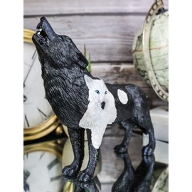 Ebros Gift Totem Spirit 6.2" L (Day to Night) Tribal Figure Howling Wolf