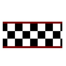 Checkered Flag Cars Wallpaper Border-4.5 Inch (Red Edge)
