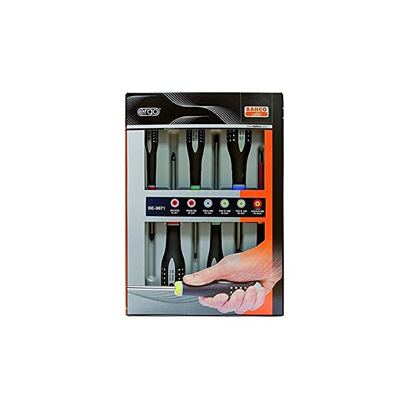 Bahco BE-9871 Screwdriver Set, Multi-Colour