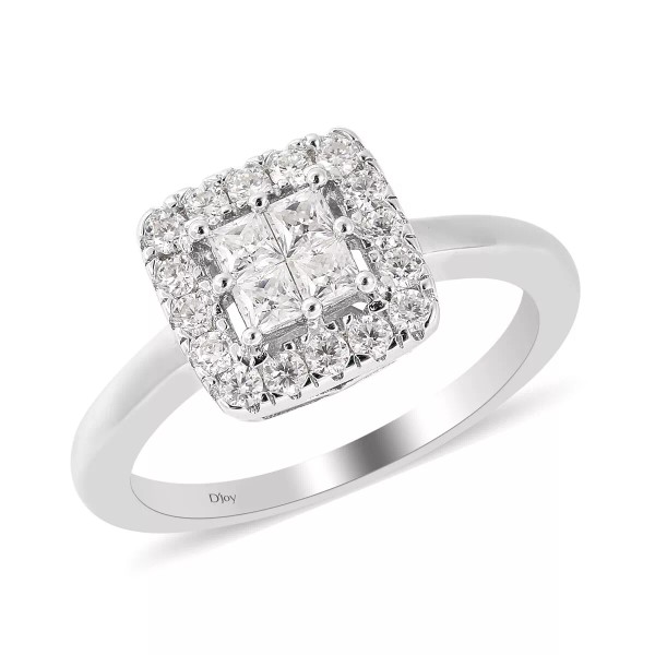 Unbranded FIERY!! White Moissanite Cluster Ring Sterling Silver 0.40ctw Size