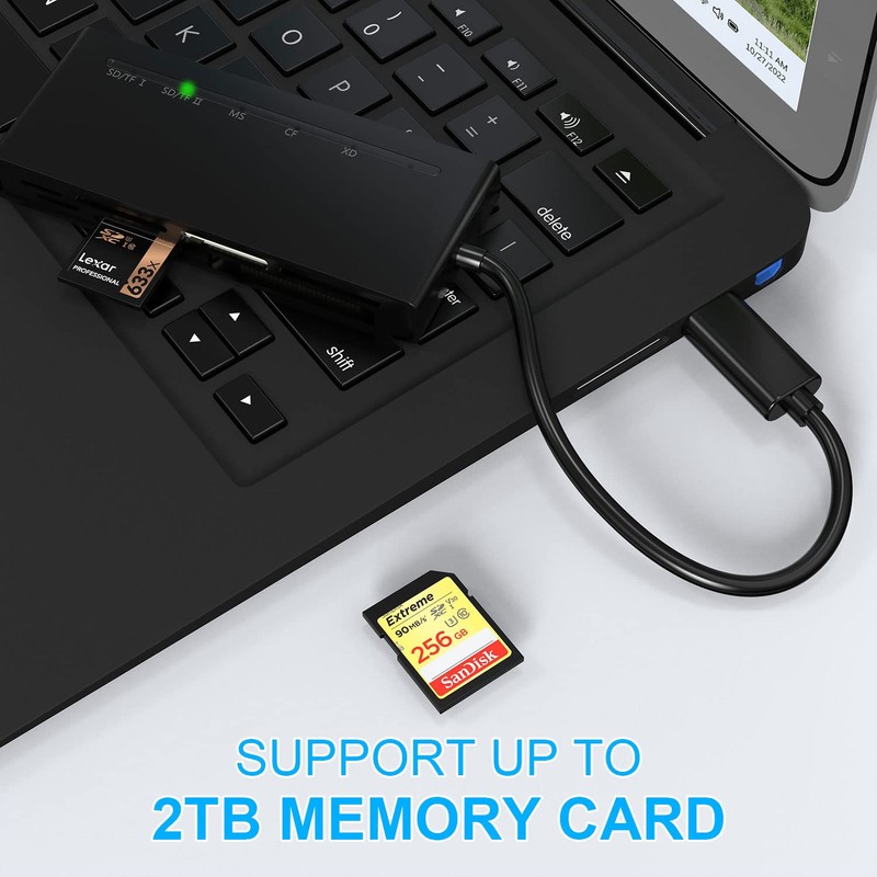 USB C Multi Card Reader, SD/TF/CF/XD/MS 7 in 1 Type-C