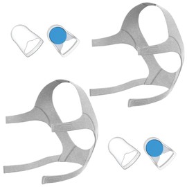 2 Packs Replacement Headgear Compatible with Airfit N20, Head Strap with Clips for N20, Including 2PCS Straps and 4PCS Clips,Great Value Supplies by AirSmart.