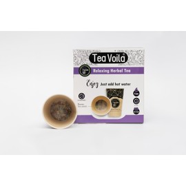 TeaVoila Herbal Tea - Loose Tea Leaves - Built-in Infuser in Biodegradable, Individually Sealed Cups - Up to 3 Refills per Cup - Finest Tea Leaves - USDA Organic - 12oz, 6 Count (Herbal Tea)