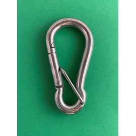 US Stainless Stainless Steel 316 Locking Spring Hook with Safety Latch 5/16" (8mm) Marine Grade
