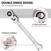 Pilida 1/2 Inch Ratcheting Combination Wrench 12 Point SAE Flex