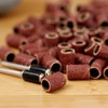 100Pcs 1/4" Dia Sand Bands Sanding Drums with 1/8" Mandrels