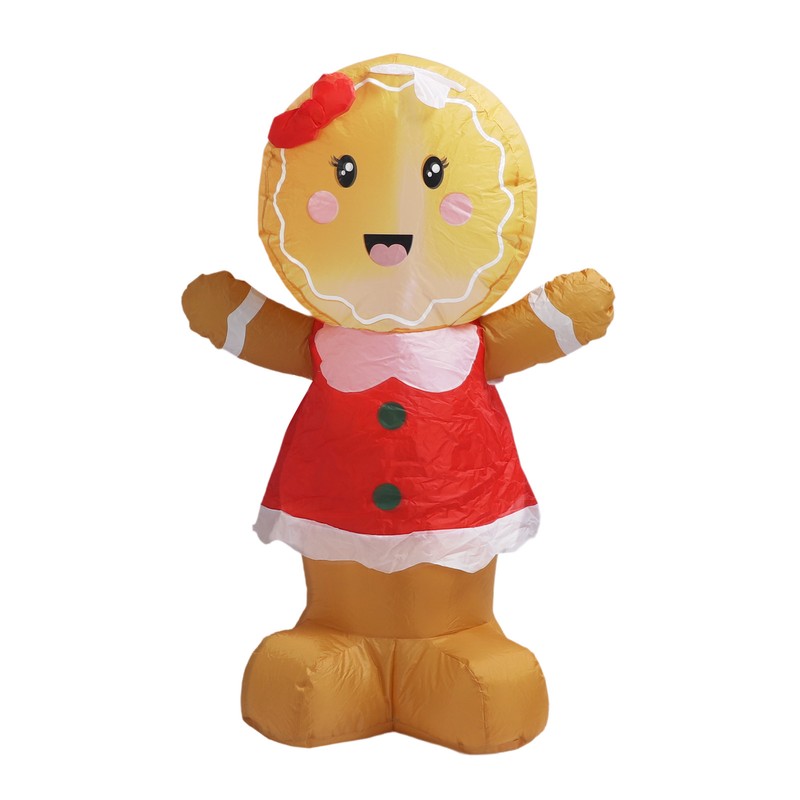 Valentines Day Inflatables Gingerbread Girl Waterproof Thickened Blow Up Gingerbread