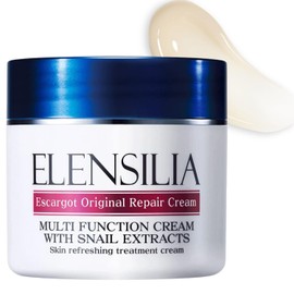 Elensilia Original Escargot Facial Repair Cream 1.76 oz - 80% French Mucin for Moisturizing - Bouncy Gel Texture - Long-Lasting Hydration, Wrinkle and Blemish care - Korean Skincare