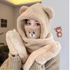 Women Winter Cute Cartoon Bear Ear Hat Warm Hoodie Hat