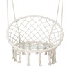 SEGAWE 2pcs Hanging Cotton Rope Macrame Hammock Chair Swing Back