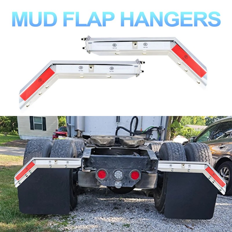 30" Mud Flap Hanger for Semi Trucks 45 Degree Angled