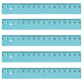 KUM AZ3032216-B - Ruler 15 cm L1 Pop TP Pack of 5, Blue, Made of Durable Plastic