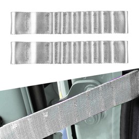 Hawyet 2 PCS Car Door Strap Limiting Check Strap Replacement, 9.1In x 1.5In Adjustable Heavy Duty Limiting Strap Load 1000 Lb, Compatible with Jeep Wrangler TJ JK JL (Gray)