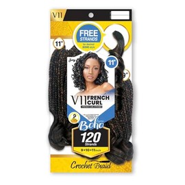 Royal Zury Synthetic Hair Crochet Braids V11 French Curl 9"10"11" (HONEY BLONDE)