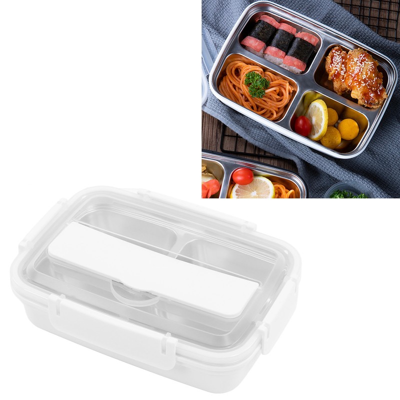 Lunch Box 4 Compartments 304 Stainless Steel Tableware Portable Lunch