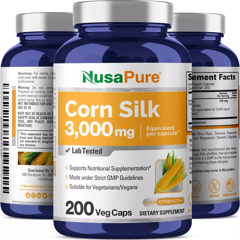 NusaPure Corn Silk Extract 3,000 mg per caps - 200